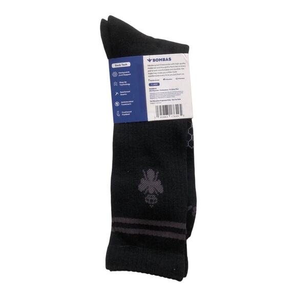 Bombas NIP Men's Women's Ultimate Comfort Calf Socks Black Gray Extra Large - Picture 6 of 8